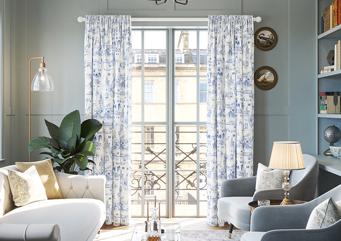 Voyage, Atlantic Blue - Made to Measure Curtain - Image 3